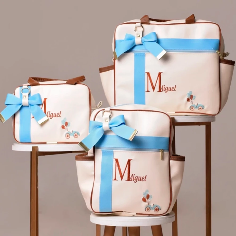 Kit Bolsa Maternidade Menino Carrinho 3 Peças