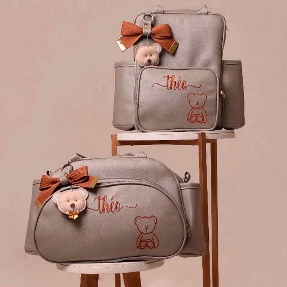 Kit Bolsa Maternidade Bebê Luxo Urso 2 Peças