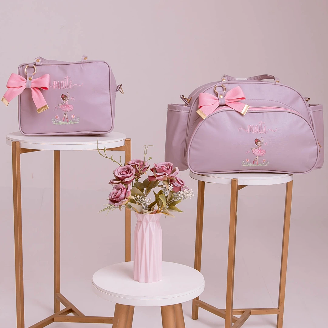 Kit Bolsa Maternidade Menina Bailarina 2 Peças