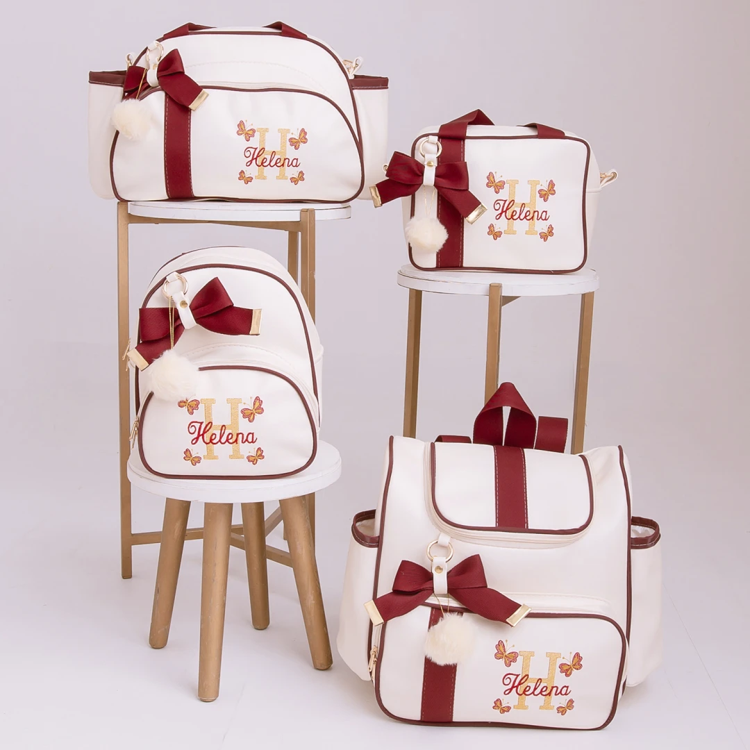 Kit Bolsa Maternidade Menina Jardim Encantado 4 Peças