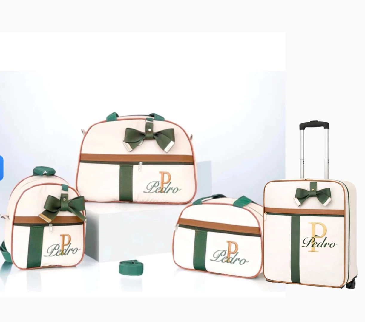 Kit Bolsa Maternidade Mala Personalizada 4 Pecas Luxo Térmica Mochila