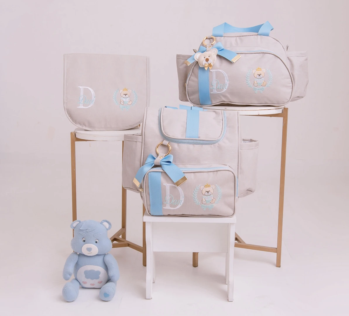 Bolsa Maternidade Personalizada Térmica Impermeável Ursinho Coleção Clássica Baby